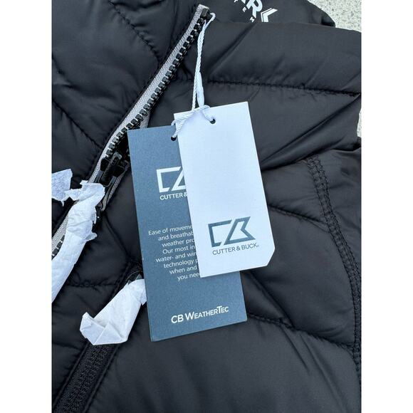 NWT - Cutter & Buck Black, Packable winter puffer, Barlow Pass coat, size Med - Picture 3 of 16